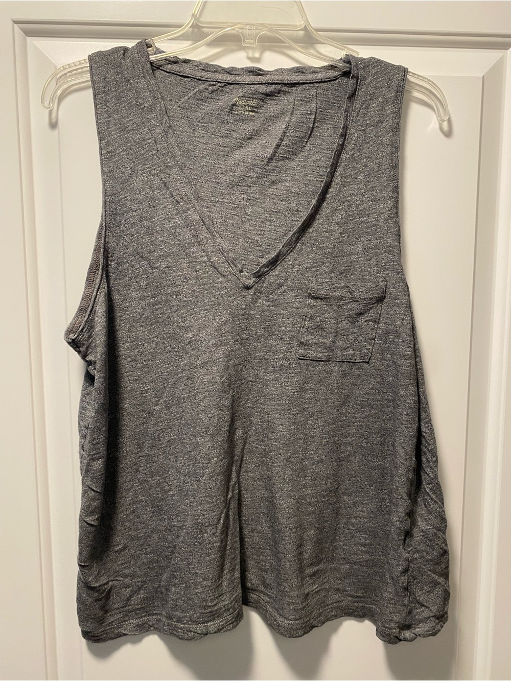 Madewell Heathered Charcoal V-Neck Tank